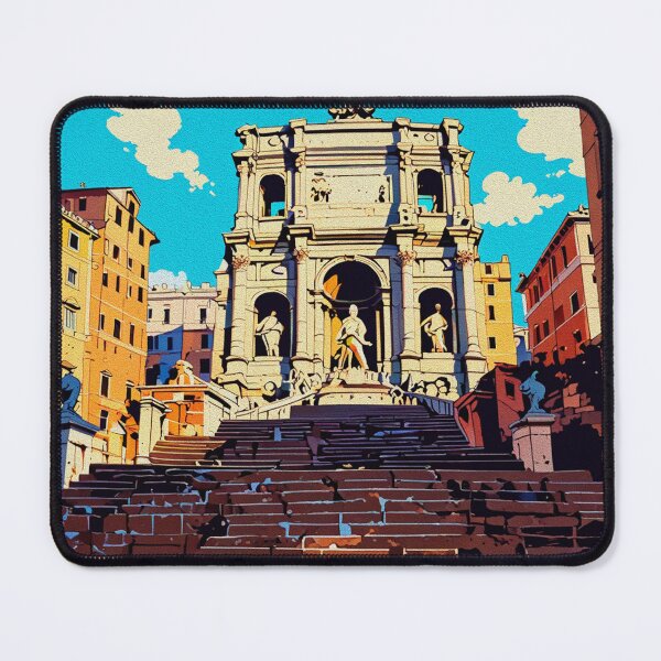 Item preview, 90s Anime Rome Cityscape - Vintage Travel Poster designed and sold by RetroRebootShop.