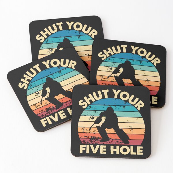 Item preview, Ice Hockey Goalie Funny Shut Your Five Hole Retro designed and sold by Blok45.