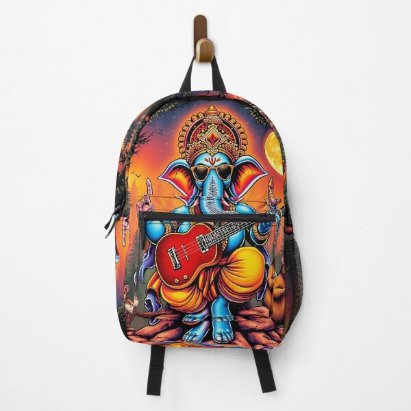 Item preview, Ganesh Rockstar - Vibrant Pop Art Illustration with Guitar and Energetic Ambience designed and sold by OUT OF THE BOX.