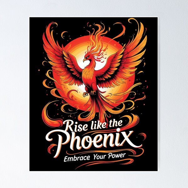 Item preview, The Eternal Phoenix – A Symbol of Rebirth, Strength, and the Fiery Spirit That Rises from the Ashes to Soar Once More designed and sold by postprocess.