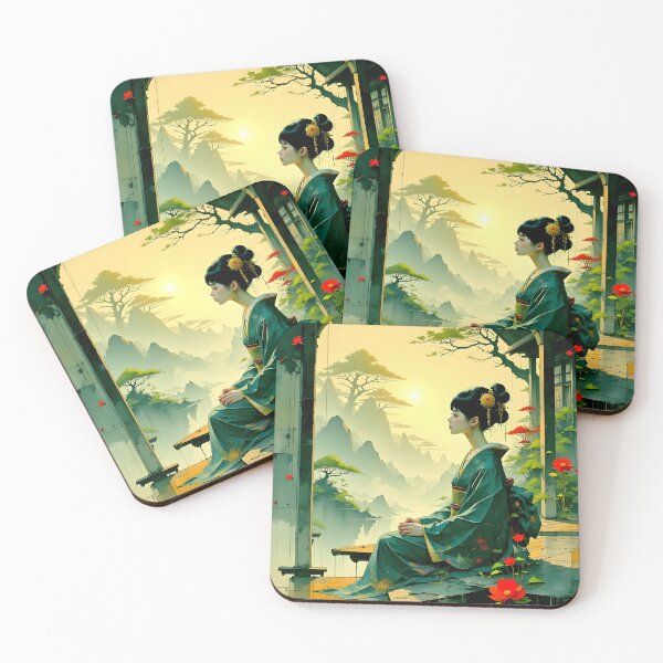 Item preview, Beautiful Japanese geisha sitting  designed and sold by Coolparrotgirl.