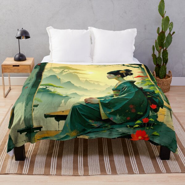 Item preview, Beautiful Japanese geisha sitting designed and sold by Coolparrotgirl.