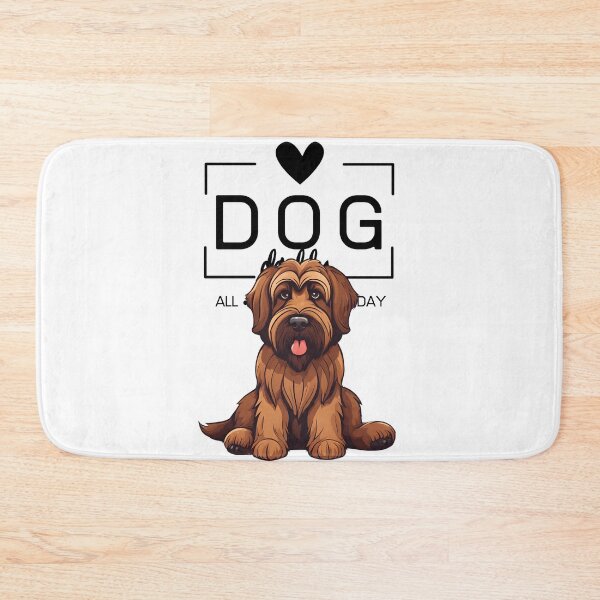 Item preview, Adorable Briard with a Plush Teddy Bear – Cartoon Illustration designed and sold by GoodyPaws.