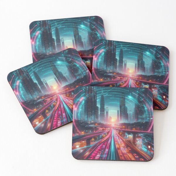 Item preview, Neon-soaked Metropolis: The future in cyberpunk style designed and sold by FotoworldEdel.