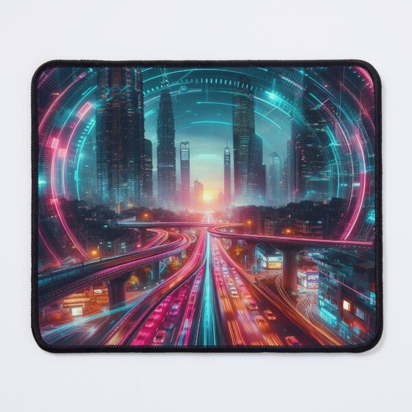 Item preview, Neon-soaked Metropolis: The future in cyberpunk style designed and sold by FotoworldEdel.