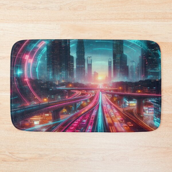 Item preview, Neon-soaked Metropolis: The future in cyberpunk style designed and sold by FotoworldEdel.