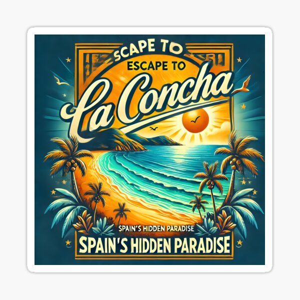 Vista previa del artículo con la obra «Escápate a La Concha, el paraíso escondido de España Viajes Arte», diseñado y vendido por NenonoDesigner.