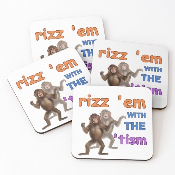 Item preview, rizz 'em with the 'tism monkey word art designed and sold by Dreams  come true.