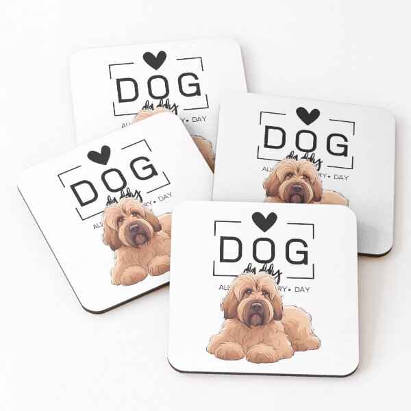 Item preview, Adorable Briard with a Plush Teddy Bear – Cartoon Illustration designed and sold by GoodyPaws.