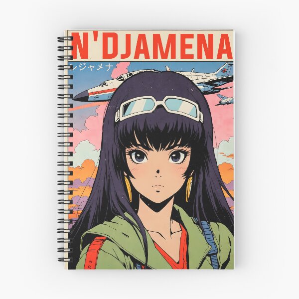 Item preview, N'Djamena Chad Retro Anime Girl 80s Vintage Travel designed and sold by Retro-Anime9.