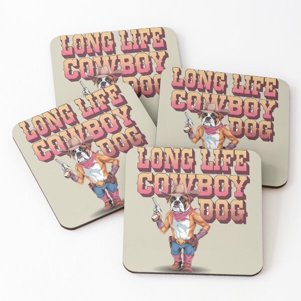 Item preview, Long life cowboy dog - Cowboy dog - Get the cowboy dog out - Think cowboy dog - Free cowboy dog - Run for the cowboy dog - Funky cowboy dog designed and sold by JansenGS.