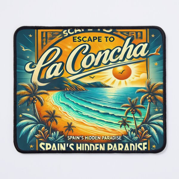 Item preview, Escape to La Concha - Spain's Hidden Paradise Travel Art designed and sold by NenonoDesigner.