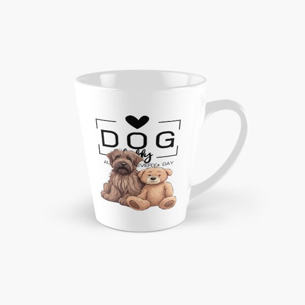 Item preview, Adorable Briard with a Plush Teddy Bear – Cartoon Illustration designed and sold by GoodyPaws.