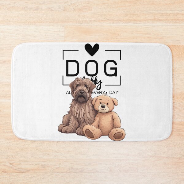 Item preview, Adorable Briard with a Plush Teddy Bear – Cartoon Illustration designed and sold by GoodyPaws.