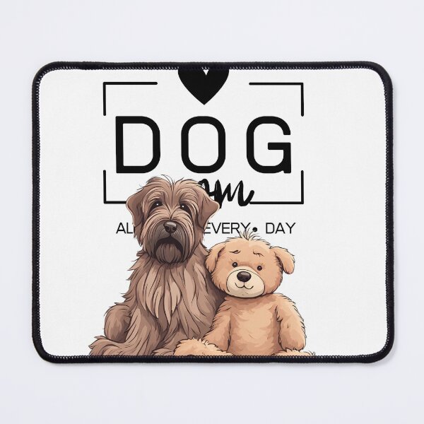 Item preview, Adorable Briard with a Plush Teddy Bear – Cartoon Illustration designed and sold by GoodyPaws.