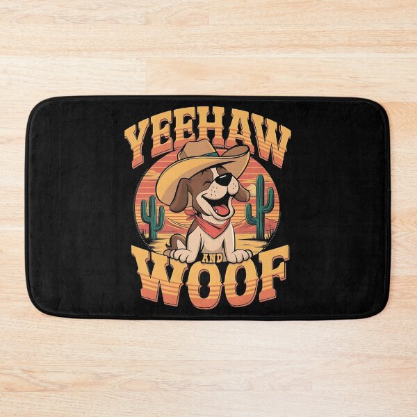 Item preview, Yeehaw and woof - Cowboy dog - Get the cowboy dog out - Think cowboy dog - Free cowboy dog - Run for the cowboy dog - Funky cowboy dog designed and sold by JansenGS.