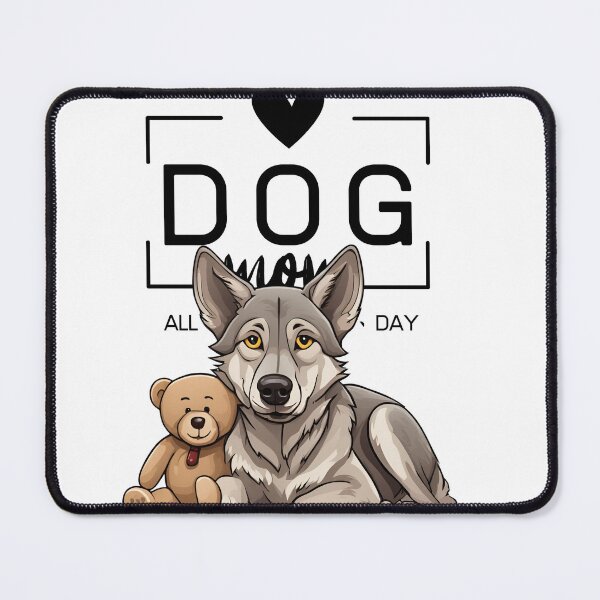 Item preview, Adorable Czechoslovakian Wolfdog with a Plush Teddy Bear – Cartoon Illustration designed and sold by GoodyPaws.
