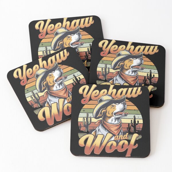 Item preview, Yeehaw and woof - Cowboy dog - Get the cowboy dog out - Think cowboy dog - Free cowboy dog - Run for the cowboy dog - Funky cowboy dog designed and sold by JansenGS.