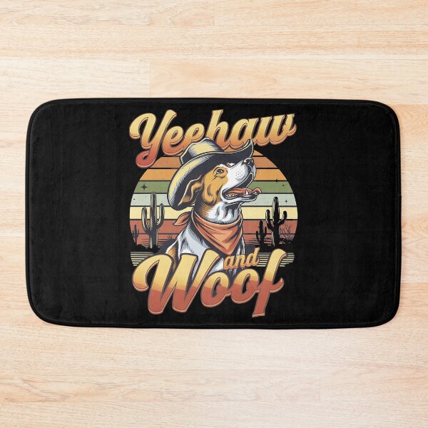 Item preview, Yeehaw and woof - Cowboy dog - Get the cowboy dog out - Think cowboy dog - Free cowboy dog - Run for the cowboy dog - Funky cowboy dog designed and sold by JansenGS.