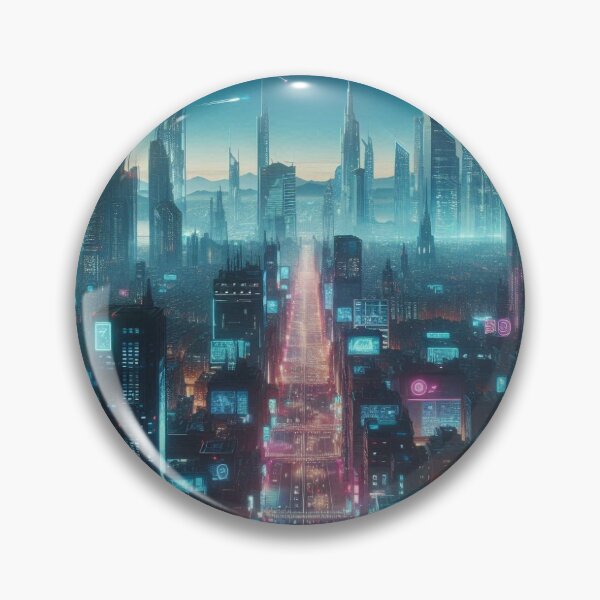 Artikelvorschau, Neongetränkte Metropolis: Die Zukunft im Cyberpunk-Stil entworfen und verkauft von FotoworldEdel.