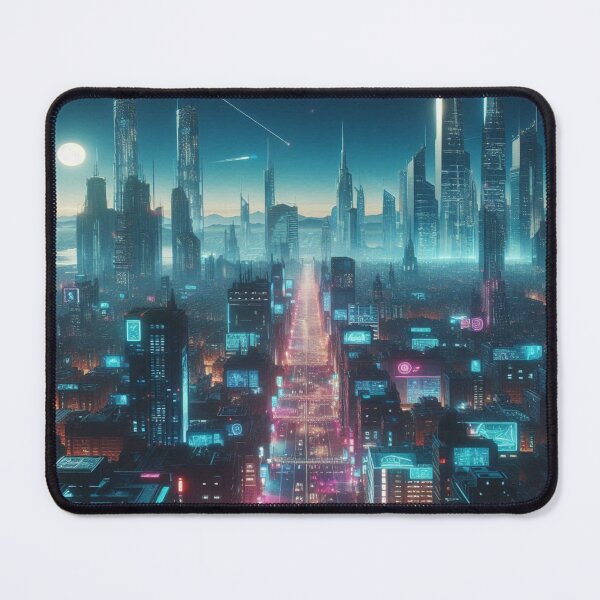 Item preview, Neon-soaked Metropolis: The future in cyberpunk style designed and sold by FotoworldEdel.