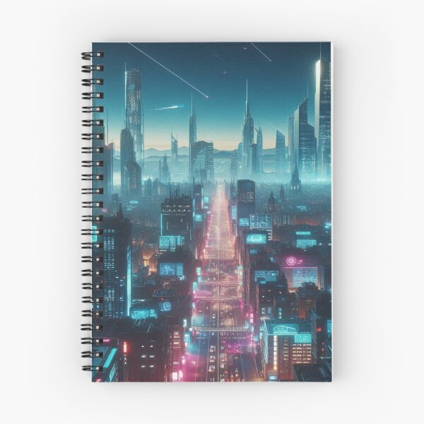 Item preview, Neon-soaked Metropolis: The future in cyberpunk style designed and sold by FotoworldEdel.