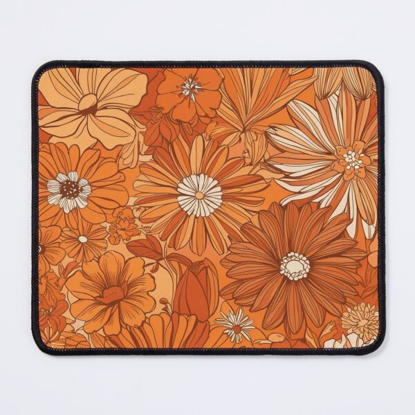 Item preview, Floral Pattern - RETRO - Orange Shades 2 designed and sold by AlinaSCorner.
