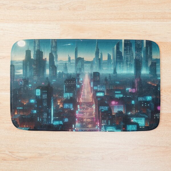 Item preview, Neon-soaked Metropolis: The future in cyberpunk style designed and sold by FotoworldEdel.
