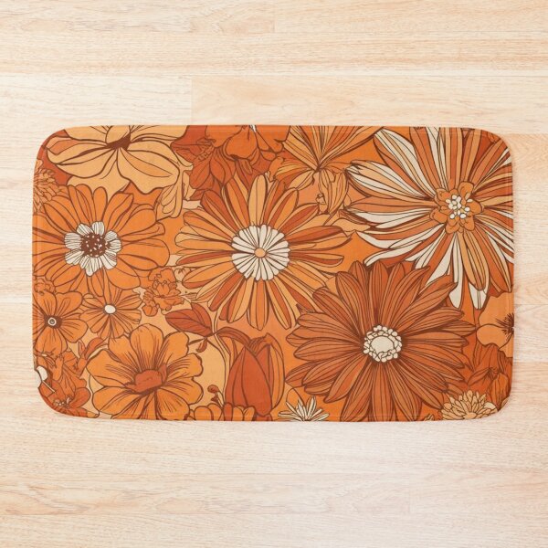Item preview, Floral Pattern - RETRO - Orange Shades 2 designed and sold by AlinaSCorner.