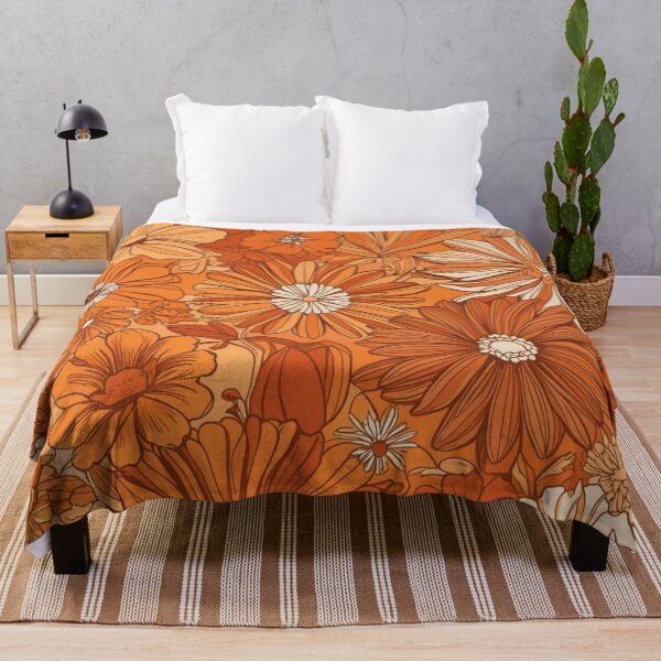 Item preview, Floral Pattern - RETRO - Orange Shades 2 designed and sold by AlinaSCorner.