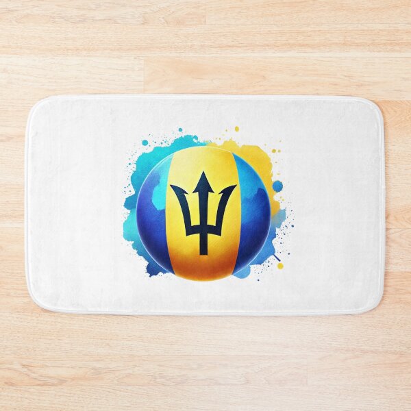 Item preview, Barbados Circle Flag Watercolour Style designed and sold by FlagWardrobe.