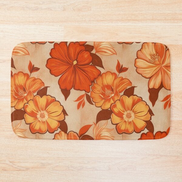 Item preview, Floral Pattern - RETRO - Orange Shades 3 designed and sold by AlinaSCorner.