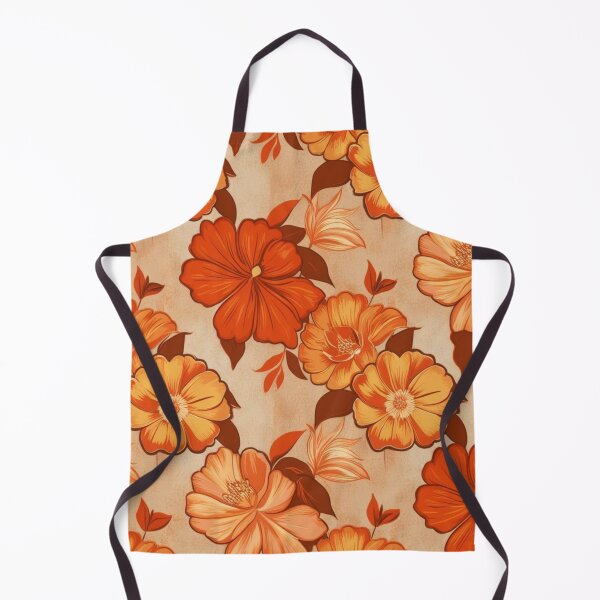 Item preview, Floral Pattern - RETRO - Orange Shades 3 designed and sold by AlinaSCorner.