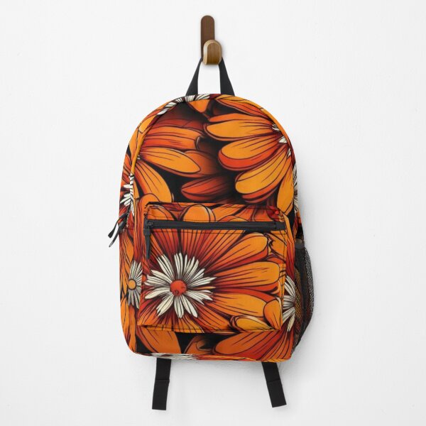 Item preview, Floral Pattern - RETRO - Orange Shades 4 designed and sold by AlinaSCorner.