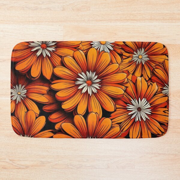 Item preview, Floral Pattern - RETRO - Orange Shades 4 designed and sold by AlinaSCorner.