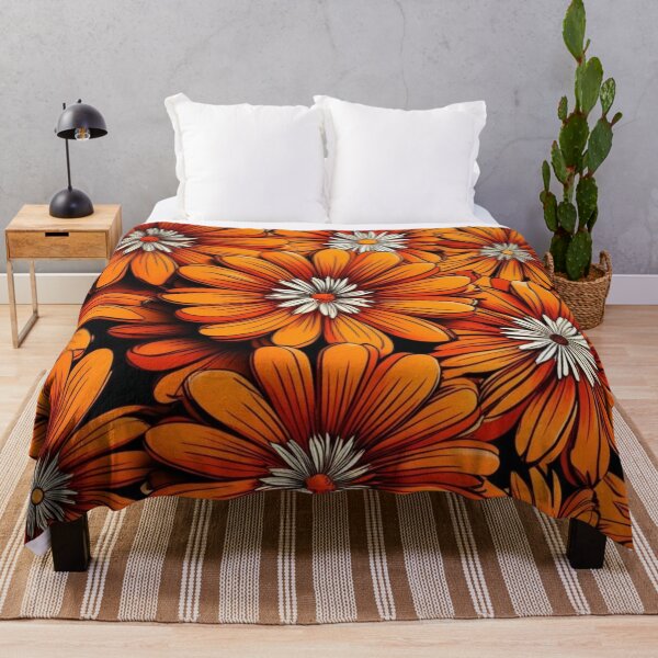 Item preview, Floral Pattern - RETRO - Orange Shades 4 designed and sold by AlinaSCorner.