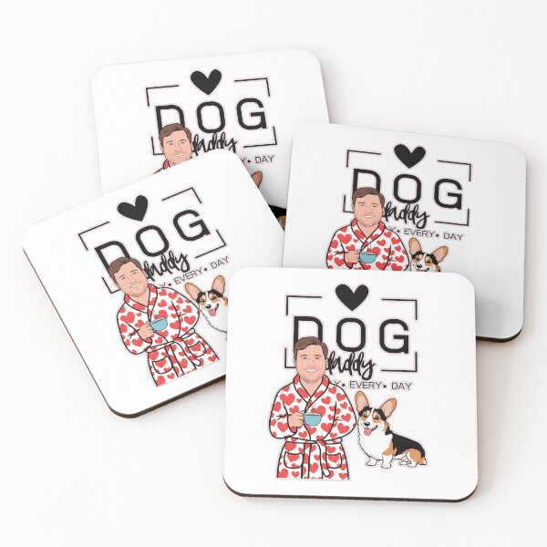 Item preview, Dog Dad All Day Every Day – Cozy Morning with a Welsh Corgi Pembroke designed and sold by GoodyPaws.