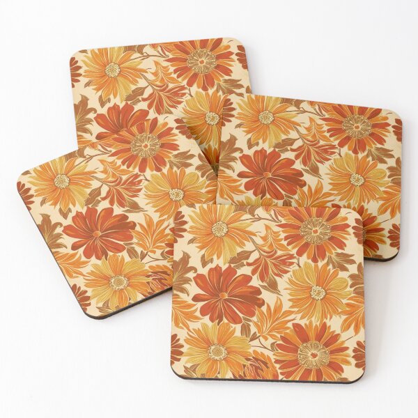 Item preview, Floral Pattern - RETRO - Orange Shades 5 designed and sold by AlinaSCorner.