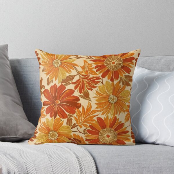 Item preview, Floral Pattern - RETRO - Orange Shades 5 designed and sold by AlinaSCorner.