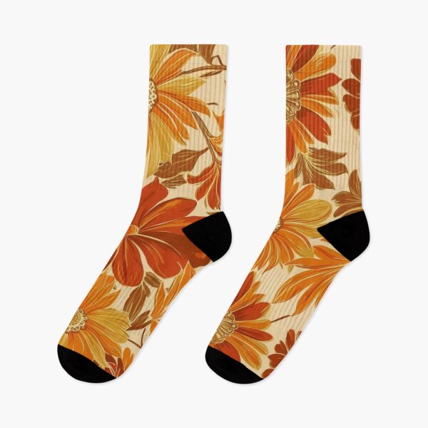 Item preview, Floral Pattern - RETRO - Orange Shades 5 designed and sold by AlinaSCorner.