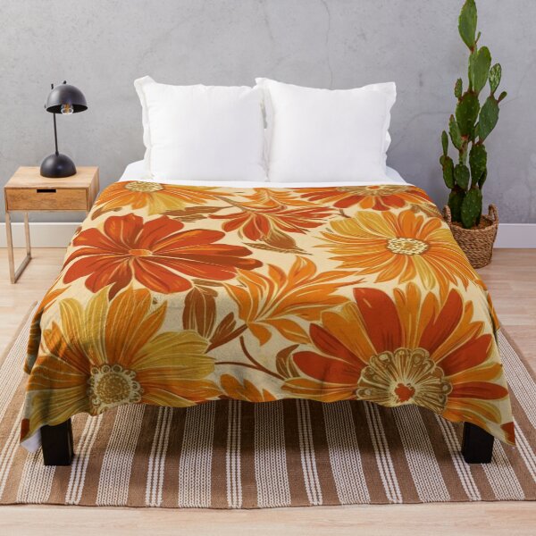 Item preview, Floral Pattern - RETRO - Orange Shades 5 designed and sold by AlinaSCorner.