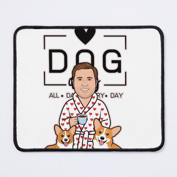 Item preview, Dog Dad All Day Every Day – Cozy Morning with a Welsh Corgi Pembroke designed and sold by GoodyPaws.
