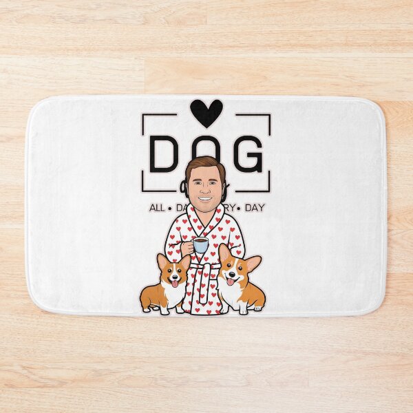 Item preview, Dog Dad All Day Every Day – Cozy Morning with a Welsh Corgi Pembroke designed and sold by GoodyPaws.