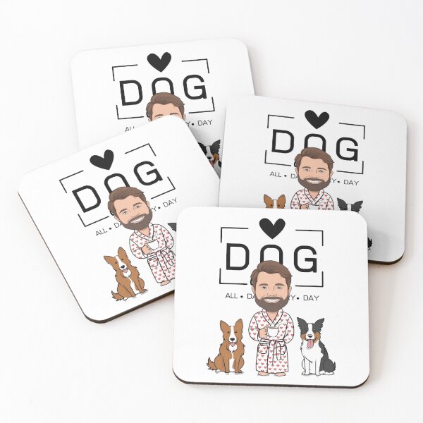 Item preview, Dog Dad All Day Every Day – Cozy Morning with an Australian Cattle Dog designed and sold by GoodyPaws.