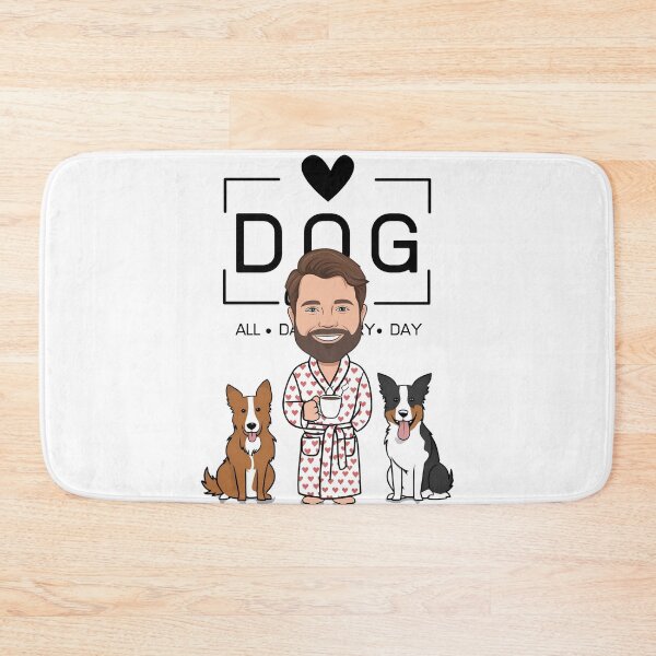 Item preview, Dog Dad All Day Every Day – Cozy Morning with an Australian Cattle Dog designed and sold by GoodyPaws.