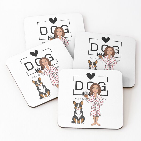 Item preview, Dog Mom All Day Every Day – Cozy Morning with an Australian Cattle Dog designed and sold by GoodyPaws.
