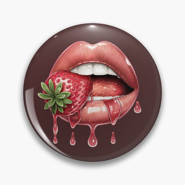 Artikelvorschau, Rote Lippen mit Erdbeere entworfen und verkauft von jkrphoto.