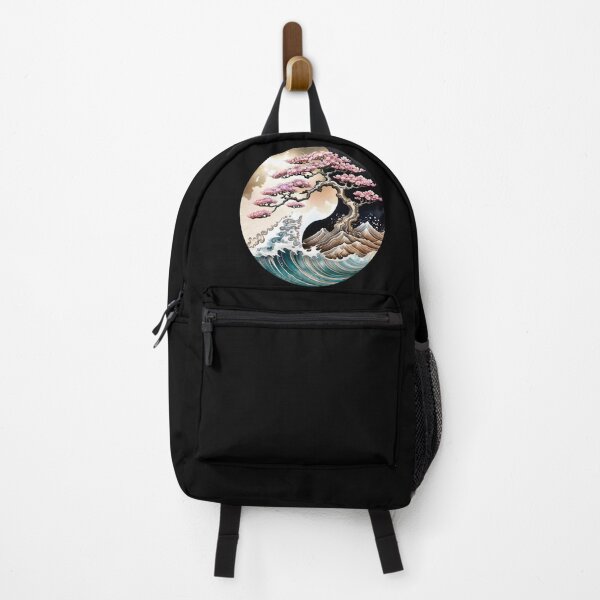 Item preview, Cherry Blossom Bonsai and Great Wave Yin Yang,Vintage Tree of Life Yin Yang designed and sold by Collagedream.