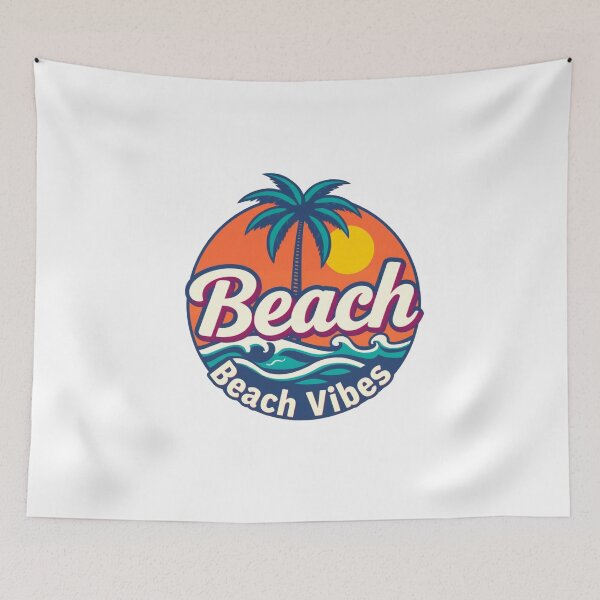 Item preview, Vibrant Beach Vibes Logo with Palm Tree and Sunset designed and sold by Cloud-Riders.