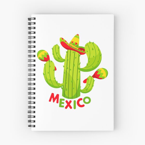 Item preview, Cactus in a sombrero with maracas, the inscription Mexico in cartoon style designed and sold by xiukab.